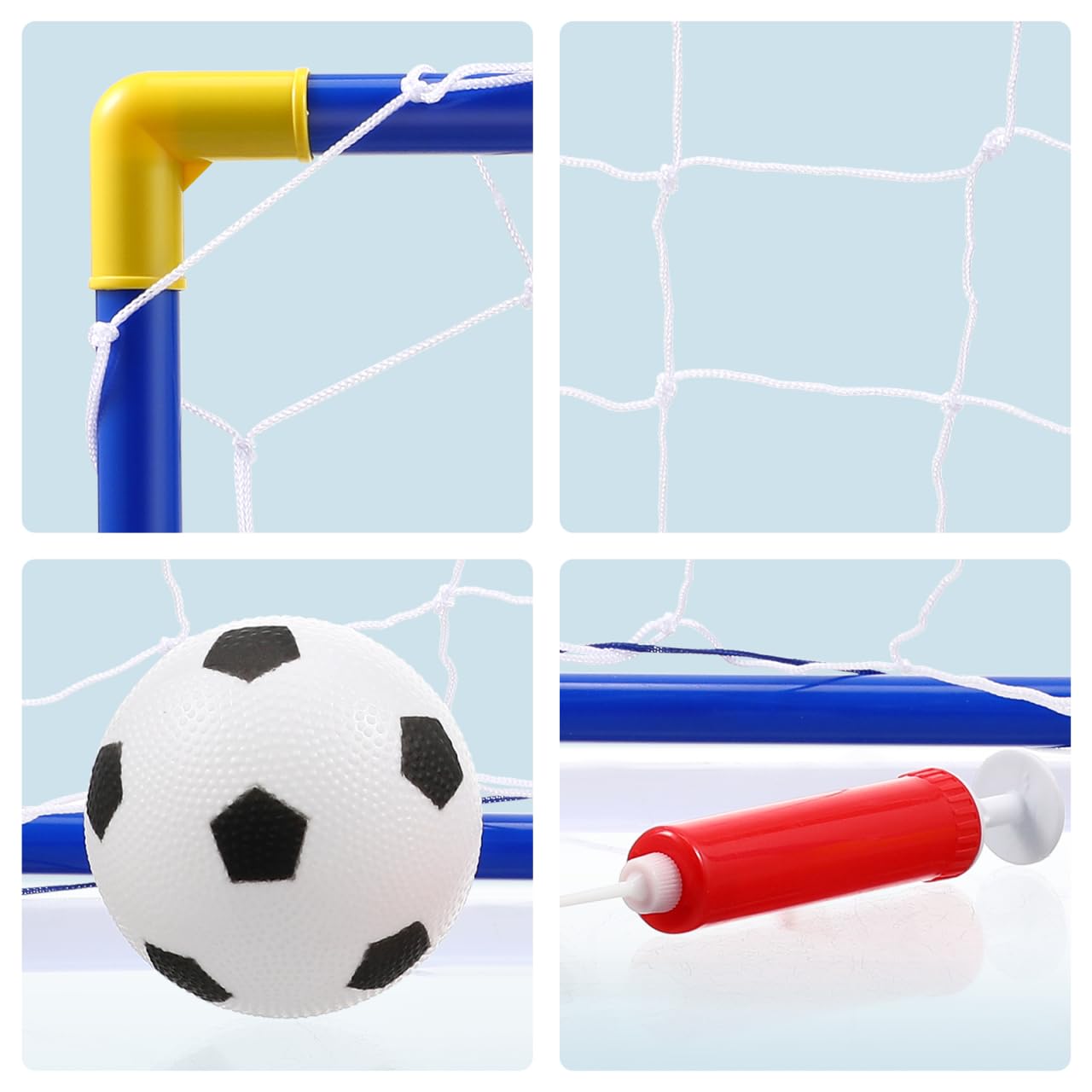 SAFIGLE Soccer Goals for Backyard：Portable Mini Soccer Ball Goals with Ball and Pump - Training Equipment for Kids 3-14 Practice,Outdoor Sports Game 44.7 X 31.8 X 25.2 Cm