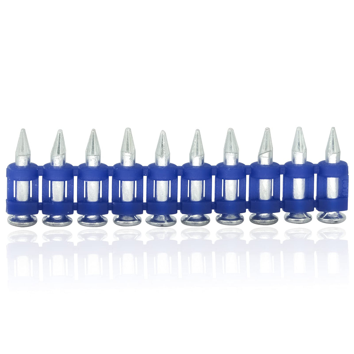 10 Boxes - KIMSING MTSD-19 12 Gauge 3/4 Inch X .109 Inch Smooth Shank Plastic Collated Concrete and Steel Drive Pin Mechanical Galvanized for Gas Power Concrete and Steel Nailer 1,000 PCS/Box