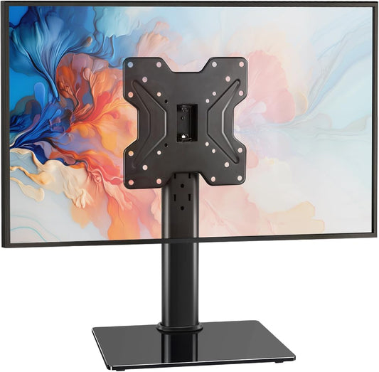 BFTOU 13"43" 4 77lbs Universal TV Stand for TVs Swivel Level Height Adjustable Table Top TV Mount Stand Holds up