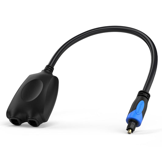 1x2 (1 2 LPCM2.0, Dolby 5.1)- BlueRigger Digital Optical Audio Splitter in Out Unidirectional Toslink Splitter, Support