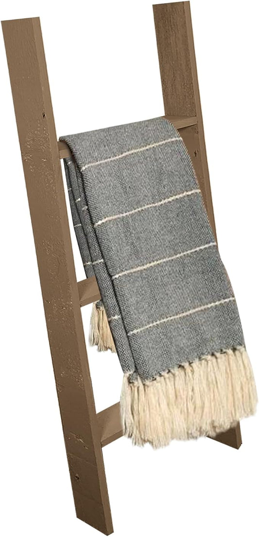 BARNWOODUSA Throw Blanket Ladder – Fully Assembled Reclaimed Wood – Rustic Decorative Ladder for Towels, Quilts, & More – Perfect Farmhouse Decor for Bathroom, Porch, or Living Room,3ft.