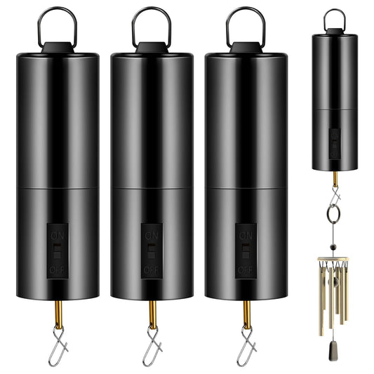 3 Pieces Hanging Black Rotating Motor Wind Spinner Mobile Battery Operated Motor Multi-Purposes Rotatable Hook for Garden Decoration Accessory Supplies