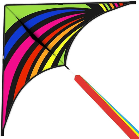 Mint's Colorful Life Delta Kite for Kids & Adults, Extremely Easy to Fly Kite, Best Kites for Beginner