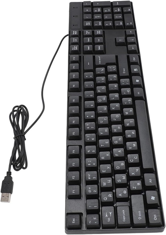 BTSEURY K1800 104 4.9ft USB Wired Gaming Keyboard Keys, Minority Language, Cable, Ergonomic Design for Office