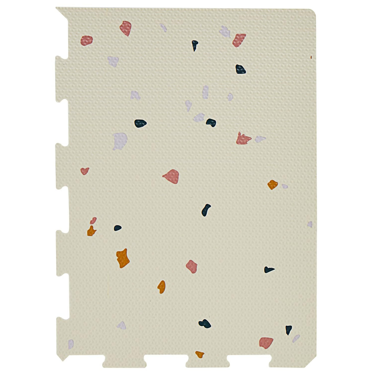 3 Sprouts Baby Foam Play Mat - Soft Foam Floor Tiles for Kids with Interlocking Puzzle Mats for Toddler Playroom - Safe 100% EVA Pads, Non-Toxic Waterproof Playmat - Terrazzo Cream