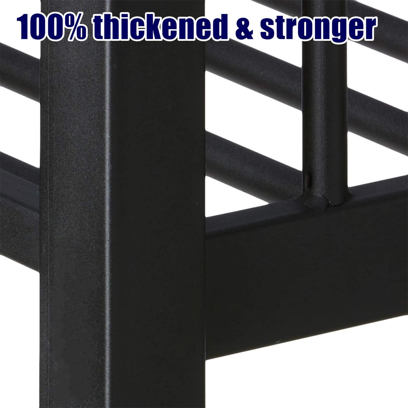 NOAHLEO Stronger & Safer Heavy Duty Metal Twin XL Over Queen Size Bunk Bed for Adults Teens, More Stable Thickened Steel Bunkbed (Twin XL Over Queen)
