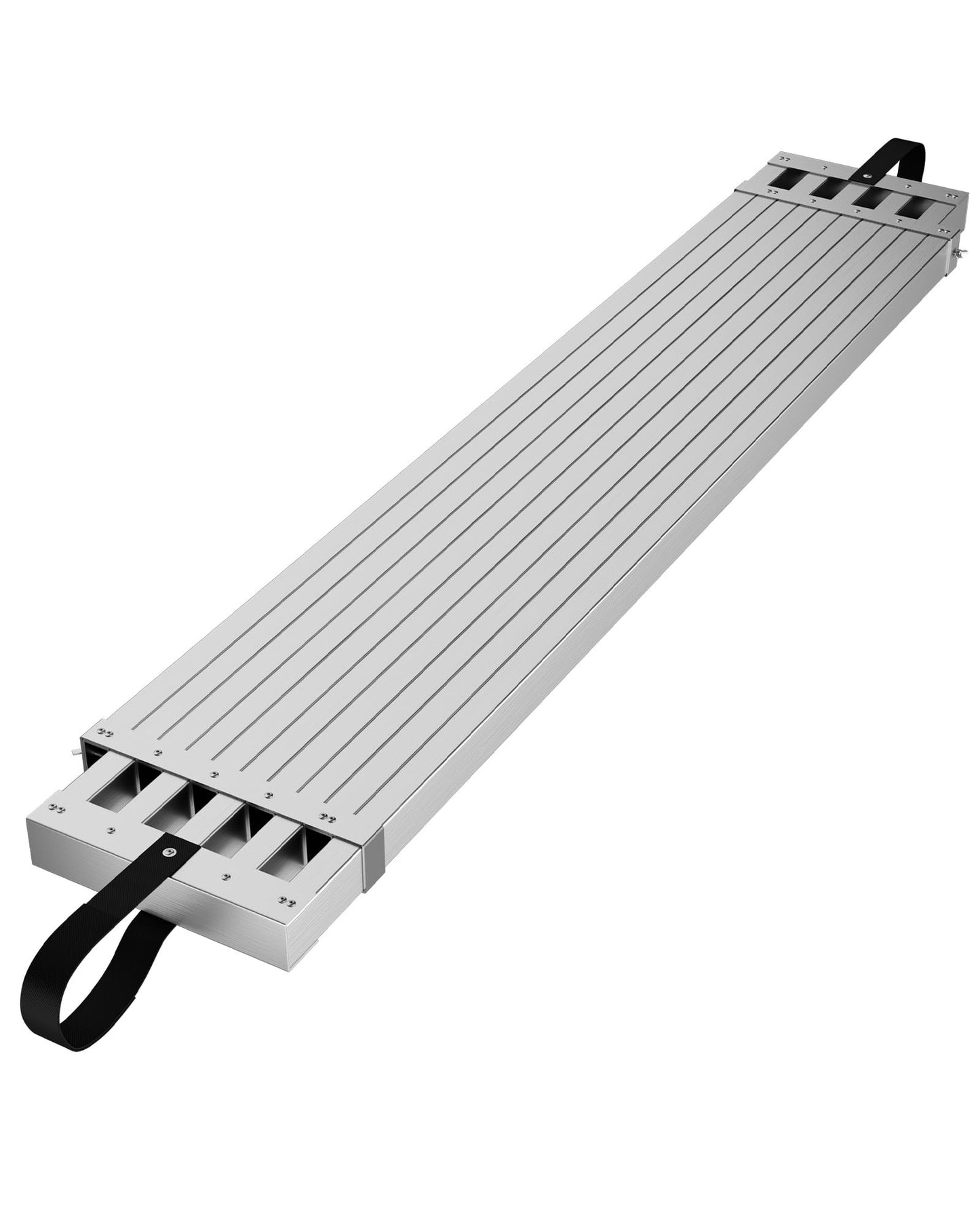 8-13Ft Telescoping Work Plank, Aluminum Adjustable Scaffold Platform with Skid-Proof Surface, Ladder Accessory, 440 Lbs Capacity, Extension Plank for Safe Work