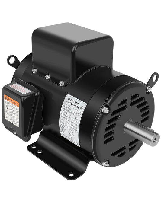 3HP Air Compressor Motor Single Phase Electric Motor 1750RPM 184T Frame ODP 208V-230V 1-1/8“Shaft Diameter Rolled Steel Shell 60HZ