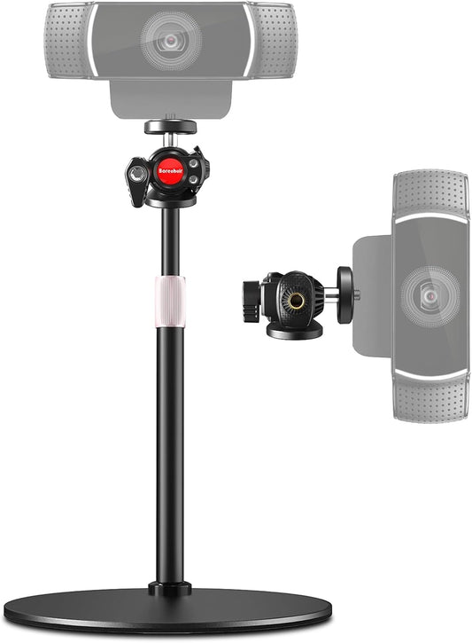 Borenbuir 4K C922 C930e C920S C920 C960 C920x 1/4" Webcam Stand for Desk, Height Adjustable, Desktop Webcam Tripod