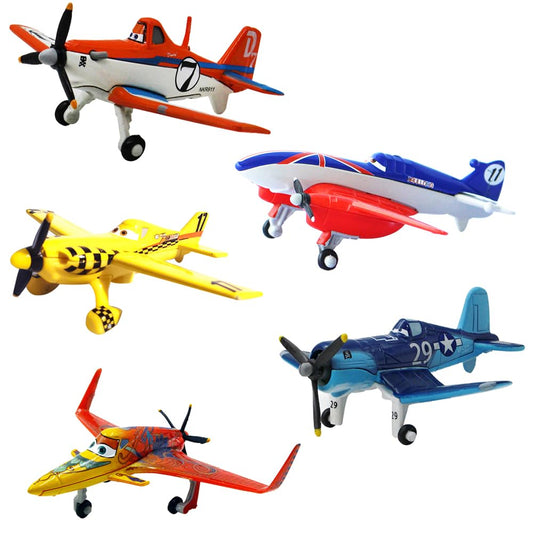 5 Pack Movie Planes Metal Diecast Airplane Toy Set, Including No. 7 Dusty, No. 11 Bulldog, No. 29 Skipper, No. 17 Yellow Bird and Ishani (5 Pack Planes Set C)