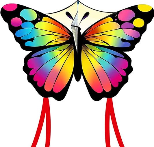 Colorful Butterfly Kites for Kids & Adults, Big Kids Kite Easy to Fly, Beach Kites for Adults, Perfect Family Kite for Parks and Outdoor Activities, 300ft String Handle Included