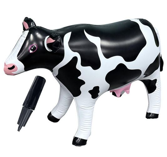 37" Long Inflatable Cow for Inflatable UFO 22" Tall Giant Cow Blow Up Decorations Animals Theme Outdoor Party Indoor Decor