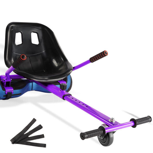 Hishine Hoverboard Seat Attachment 265lbs Capacity, 25"-33.3" Adjustable Length Hover Board Go Kart Accessory w/Comfortable&Sturdy Seat,Go Cart Compatible with 6.5” 8” 10” Hoverboard,Kids Adults