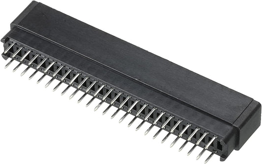 50 2.54mm PATIKIL Card Edge Connector Black Socket Straight Connection Pin Pitch for PCB Circuit Board, Game Console