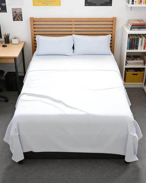 Full XL Bed Sheet Set by Hotel Luxury | 4-Piece Soft, Breathable & Cooling Bedding - Deep Pockets, Fade & Wrinkle Free - White
