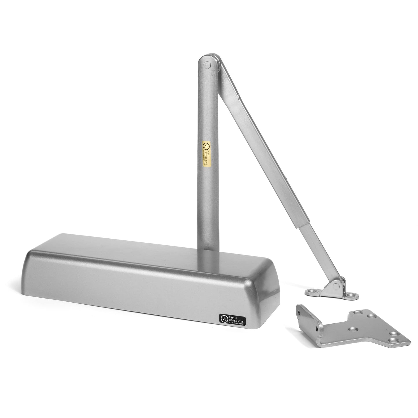 Dynasty Hardware Door Closer, Grade 1 Heavy Duty Commercial Hydraulic Closer, Self-Closing, Adjustable Spring Size 1-6, ADA Compliant, Surface Mount, Sprayed Aluminum, Series 4401