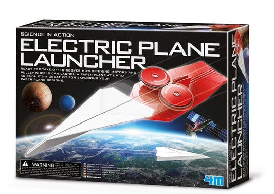 4M Electric Paper Airplane Launcher for Kids Ages 8+ – STEM Building Kit with Motorized Launcher, Adjustable Angles, DIY Science Experiment Toy