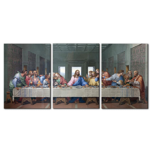 Pacimo 3 Pieces Classic Canvas Wall Art Prints The Last Supper Painting Prints on Canvas Jesus Modern Artwork Giclee Gallery Wrap Wall Decor Stretched and Framed Ready to Hang- 20"x28"x3