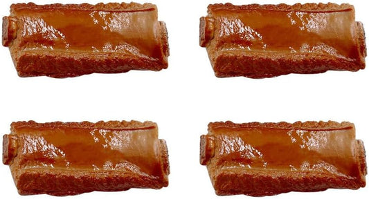 3 Housoutil Simulation Braised Pork Chops Food Model Pieces Realistic Fake Ribs Props for Home Kitchen Decoration