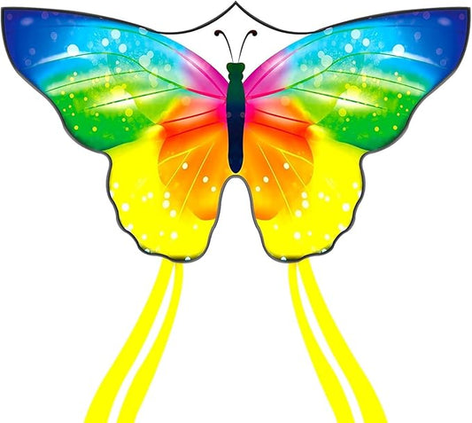 Large Butterfly Kite for Adults and Kids Ages 4-8 & 8-12 Easy to Fly, 55''X28'' Single Line Kite for Outdoor, Park or Beach.