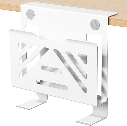 2 22 Lbs MAXECHO Desk Side Storage, Under Desk Laptop Mount, Table Side Hanging File Organizer, No Drill Clamp On Cable