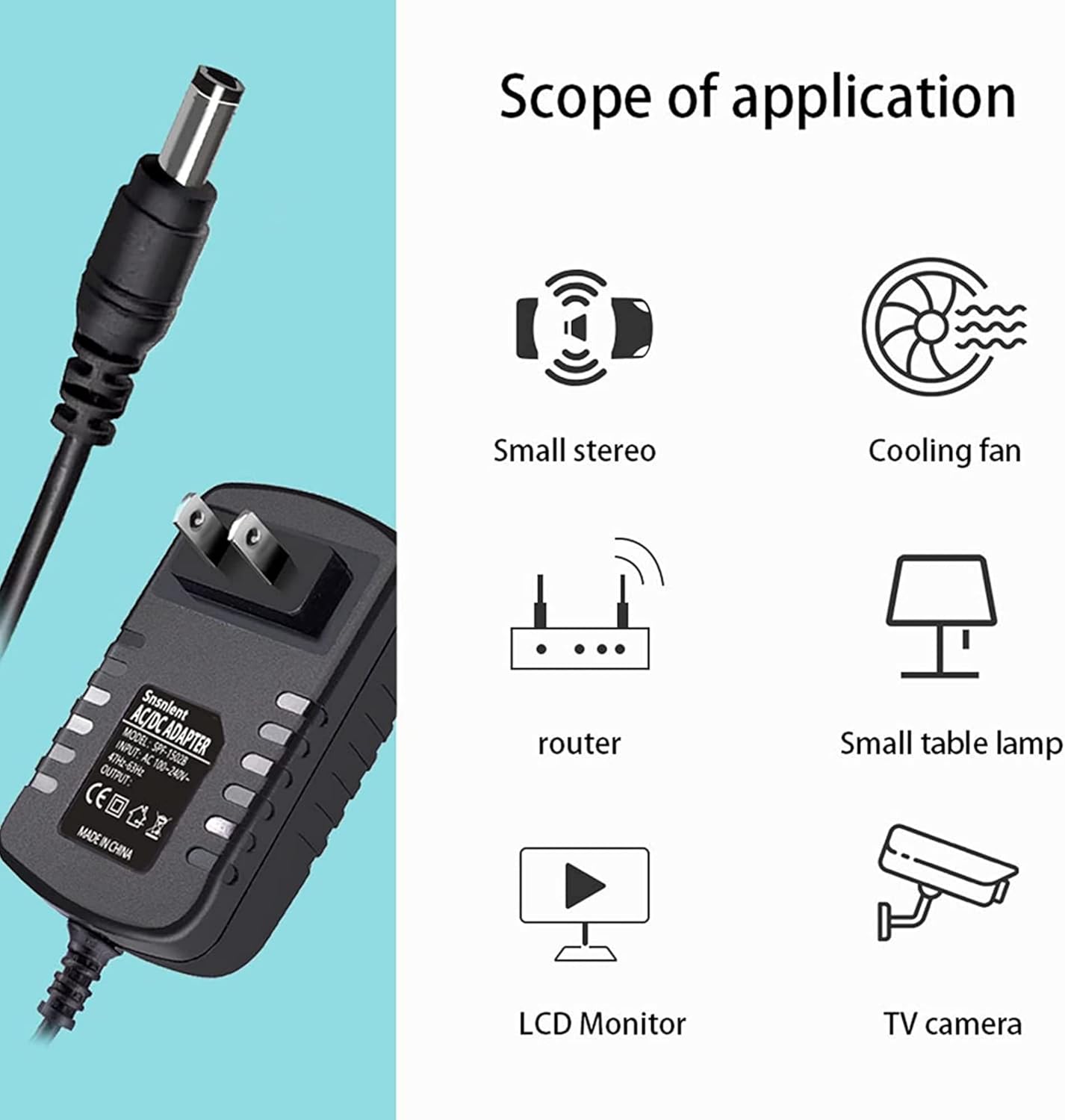 Dysead AC Adapter Compatible with EasyN WiFi Wireless IP Color Camera Webcam Cam Baby Monitor Audio