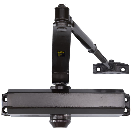 Boomerang D703 Medium-Duty Designer Auto Commercial Door Closer, Multiple Mount Options, Door Closer for Medium/High Traffic Areas, UL 3 Hour Fire Rated, Dark Bronze (US10B)