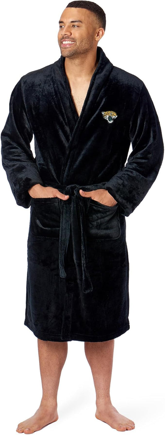 NFL Adult Unisex Silk Touch Bathrobe, Officially Licensed Loungewear, Soft Plush Polyester