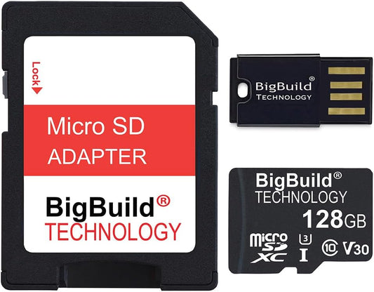BigBuild Technology 128GB 100MB/s U3 9/9 Pro/9 9S/9T, 10/10 Lite/10 Pro/10 10S/10T, 11 Ultra Fast microSDXC Memory Card