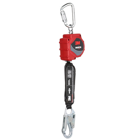 3M Protecta Self-Retracting Lifeline with Carabiner 3100513, Web, Steel Snap Hook, 11ft.
