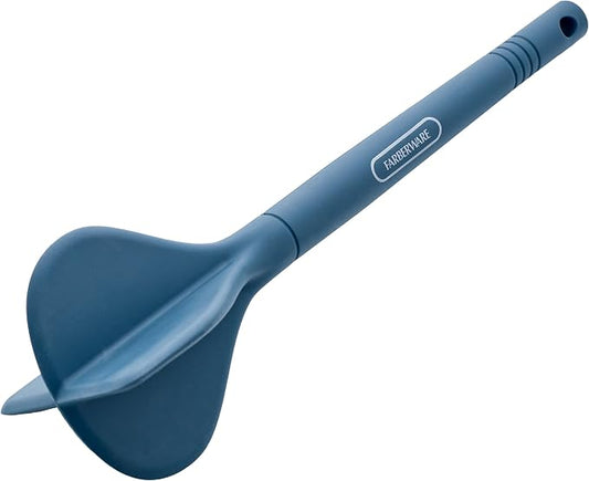 Farberware Professional Silicone Meat Masher and Ground Beef Chopper Tool - Blue, Heat Resistant to 450F, Nonstick Safe, Dishwasher Safe Potato Masher and Meat Chopper