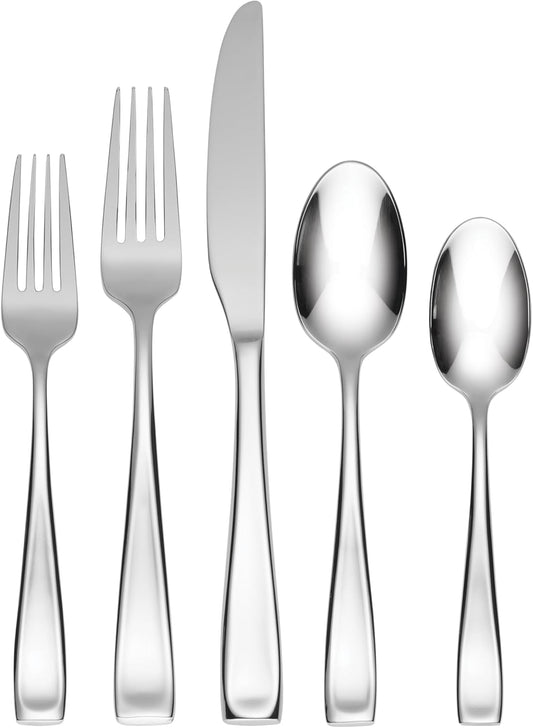 Oneida Moda Mirror 20-Piece Silverware Set - 18/10 Stainless Steel, Dishwasher Safe, Service for 4