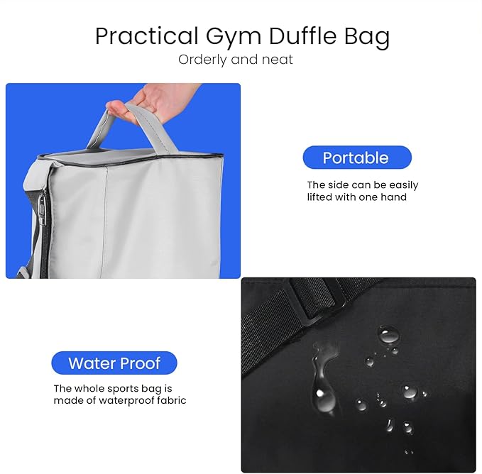 C&F BOGMOST Small Gym Bag for Women & Men,Small Lightweight Duffel Bag Carry On Bags Mini Duffel Travel Bag Waterproof Sports Bags for Workout/Sport/Travel, Fluorescent Green