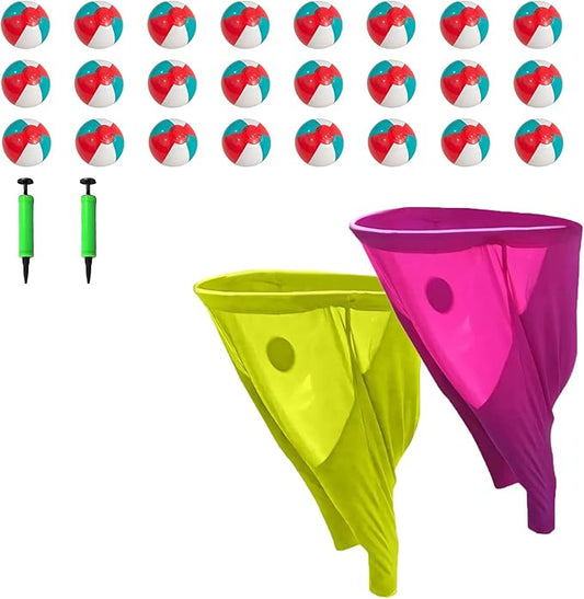 Granny Pants Yard Game, Granny Pants Outdoor Game, YardGames for Adults, with Bouncy Balls and Pump, Field Day Games for Adults, for Birthdays, BBQs, Beach and Backyard Games