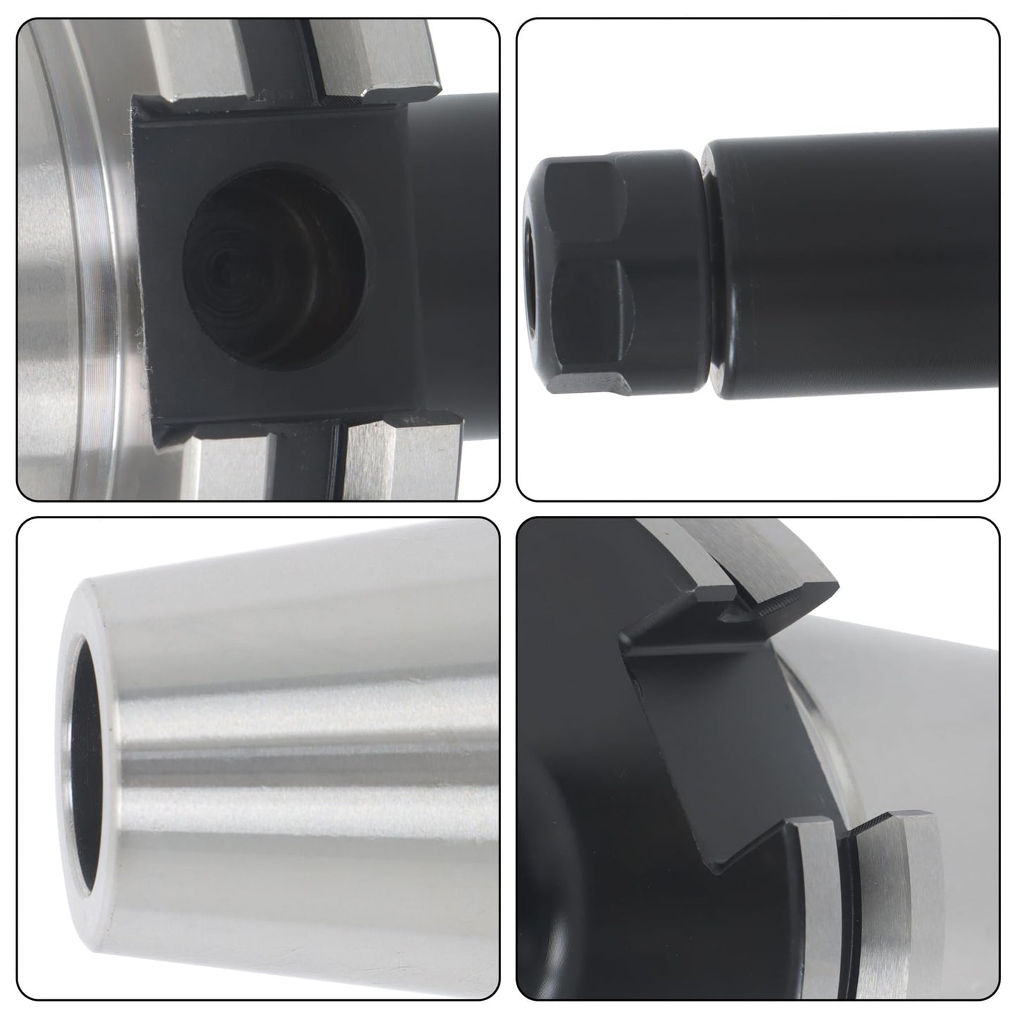 4pc CAT40 ER11 4" Collet Chuck Tool Holder Balanced G2.5 20000RPM for CNC Chucks or Brackets of Drilling Machines, Milling Machines