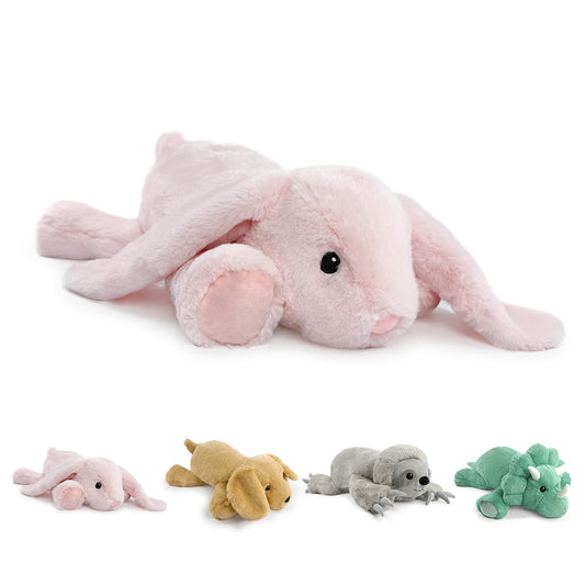 4.5 Lbs Cute Bunny Weighted Plush Stuffed Animal 22" Soft Pink Weighted Rabbit Plush Toys for Kids and Adults Huggable Doll for Boys Girls Gifts for Birthday Easter Christmas Mother's Day (Bunny)
