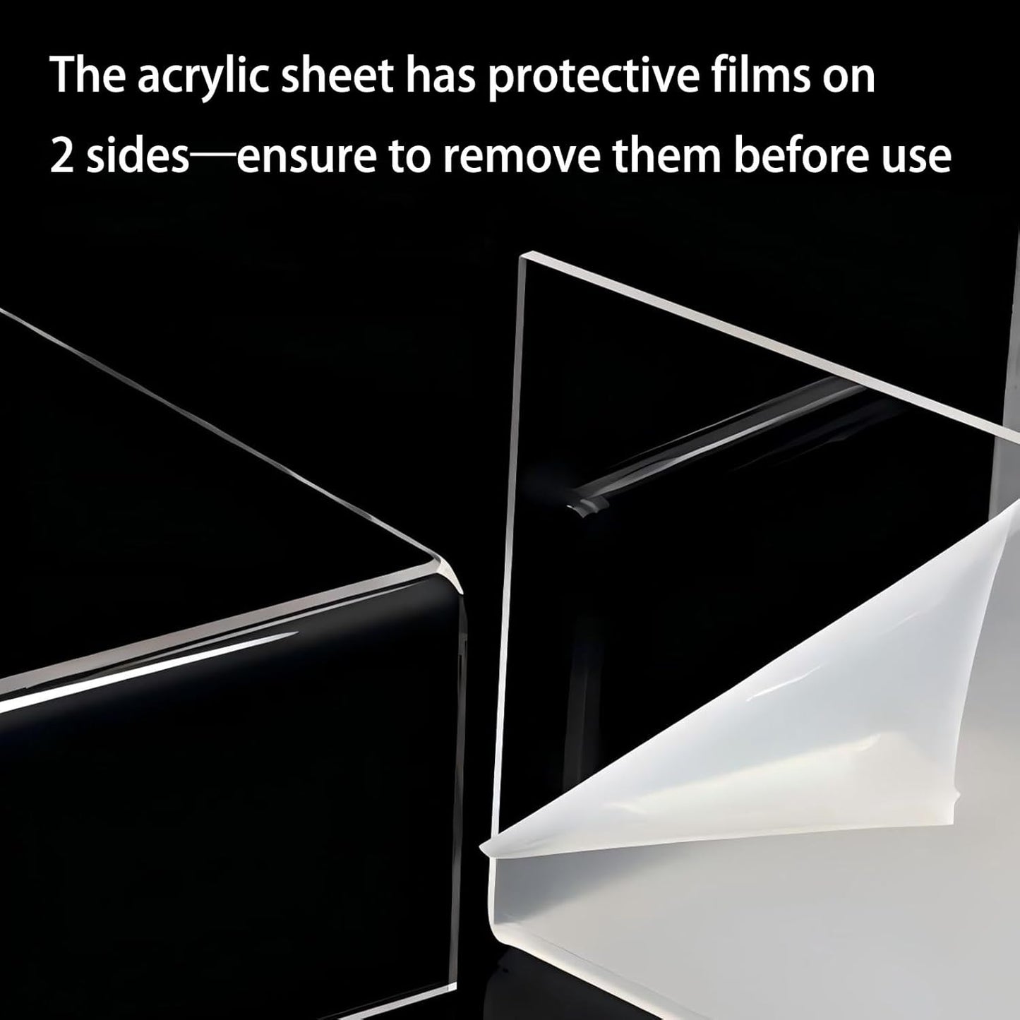 SRTFINE 2.16/3.34 Inch 2 7.8 15.7 Inch Anti-slip Monitor Stand Riser Height Adjustments Clear Acrylic Stand with Clear