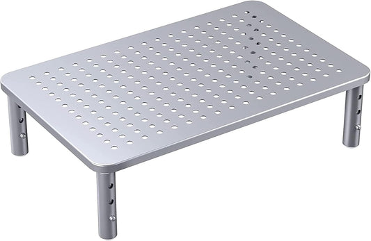 3 HUANUO Monitor Riser - Height Adjustable Stand for Laptop, Computer, iMac, PC, Printer, Desktop Ergonomic Metal