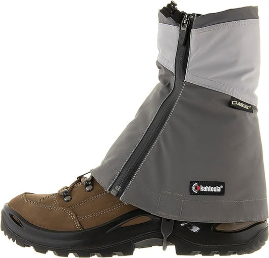 Kahtoola LEVAgaiter Mid GTX Gaiters, Waterproof Gore-TEX Shoe & Boot Protection for Mountaineering, Off-Trail Hiking in Mud, Snow & Ice