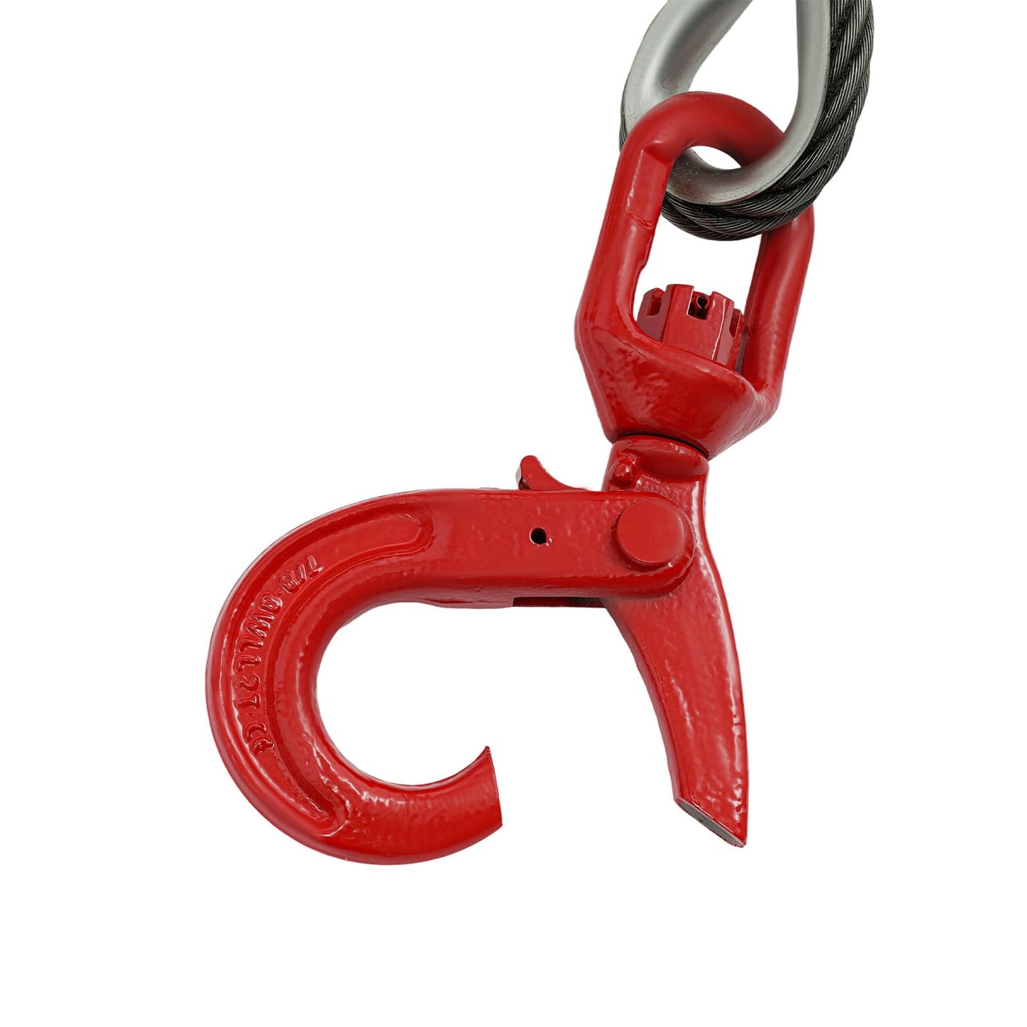 Carbon Steel Winch Cable,32000 lbs Breaking Strength, 9/16 Inch x 70 Feet Heavy Duty Towing Cable with 360° Swivel Self Locking Hook Universal Fit for Winch Operations, Lifting, Towing