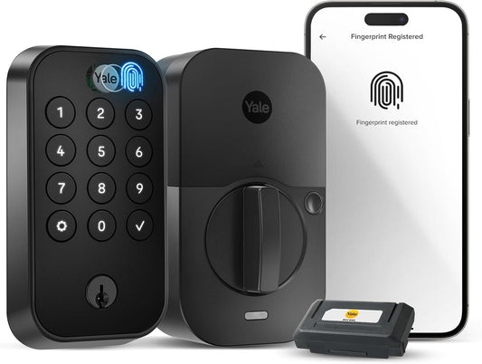 Yale Security Assure Lock 2 - Black Suede Smart Deadbolt with Wi-Fi Keypad & Fingerprint Scanner