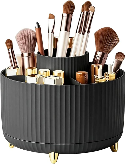 360° Rotating Makeup Brush Holder Organizer, Makeup Organizers Countertop, Makeup Organization and Skincare Storage for Vanity, Desktop, Bathroom
