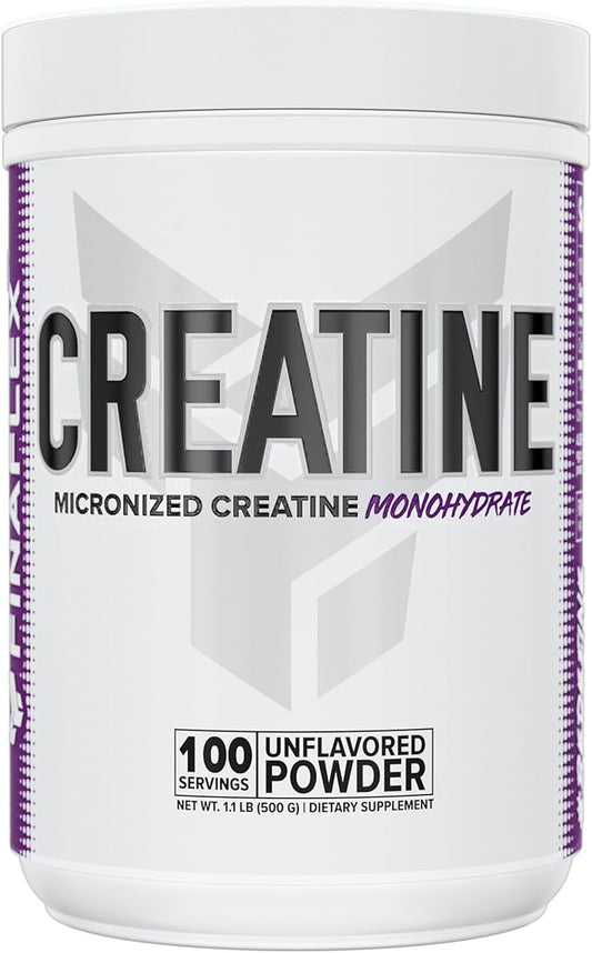 FINAFLEX Pure CREATINE, Unflavored - 500G - Promotes Muscular Strength, Size & Performance - 100% Pure, Micronized Creatine Monohydrate - NSF Certified - 100 Servings