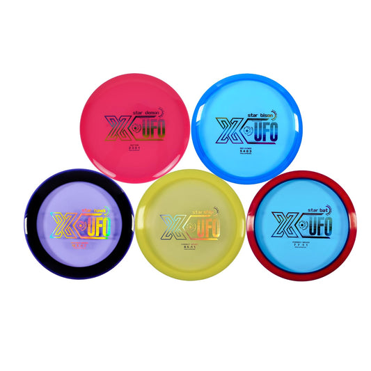 X-UFO Disc Golf Set - Disc Golf Starter Set 5 Pieces, with Putter, Driver, Mid-Range Discs, Mini Discs,Disc Golf Discs Set 170-180 Grams,PDGA Certified Golf Disc (Set 4)
