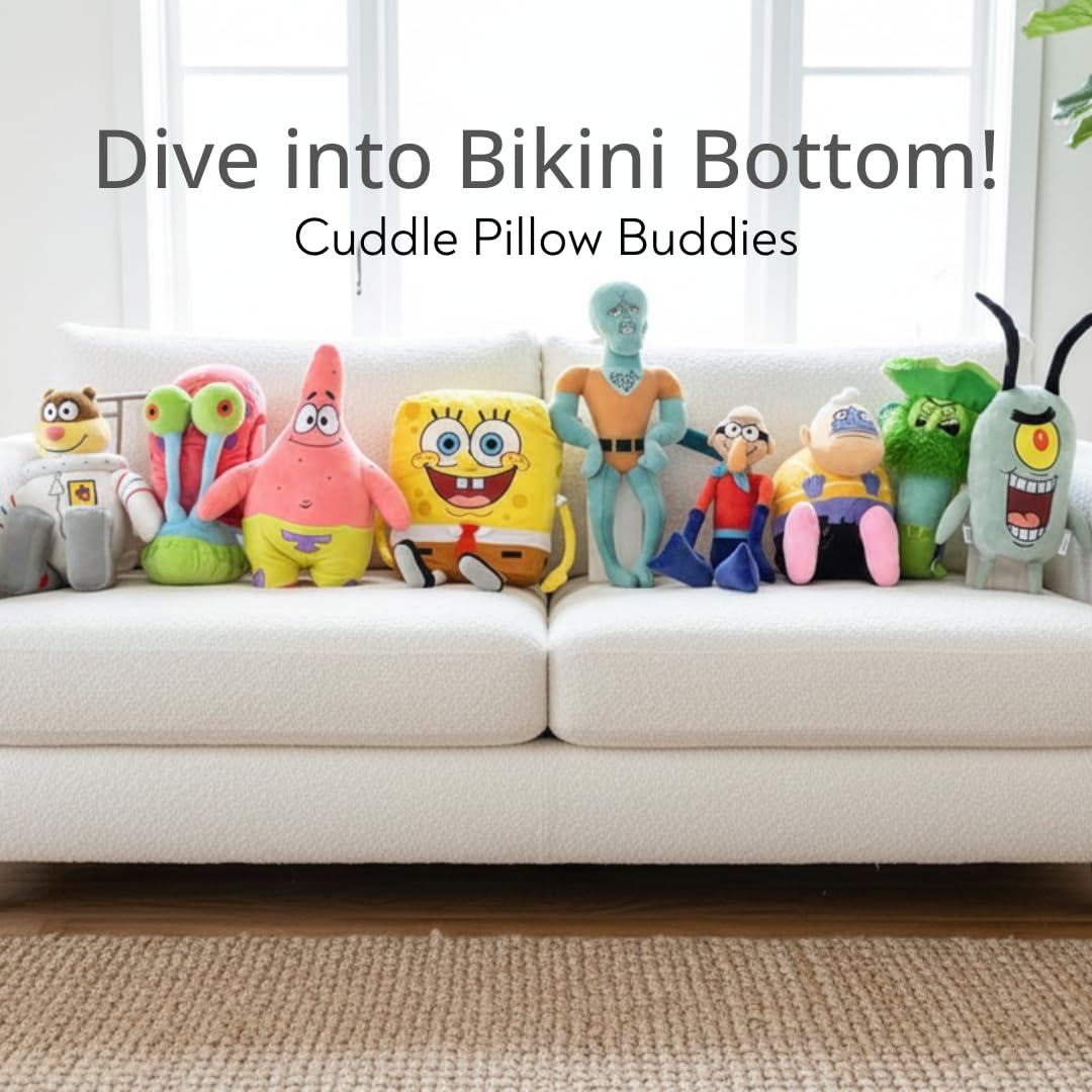 Spongebob Squarepants The Flying Dutchman Kids Plush Cuddle Pillow, Glow in The Dark, Super Soft & Cozy, (Officially Licensed Product) By Franco Collectibles