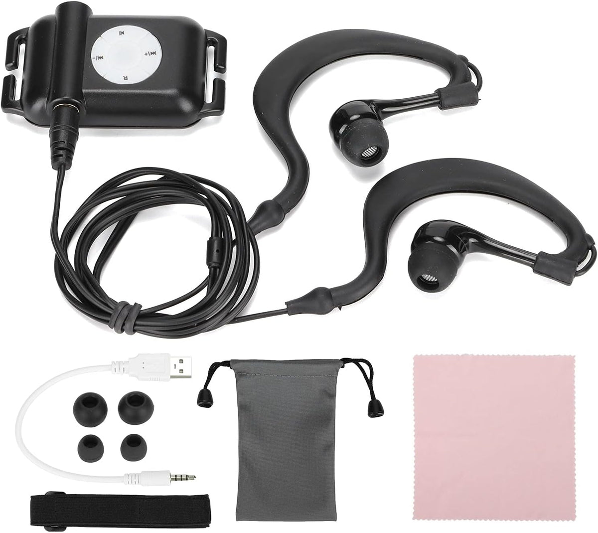 Zunate IPX8 MP3 8-10 MP3/WMA 4GB Swimming, Player with Headphone, Sport Swim Music Player Hours Music Playback, Music
