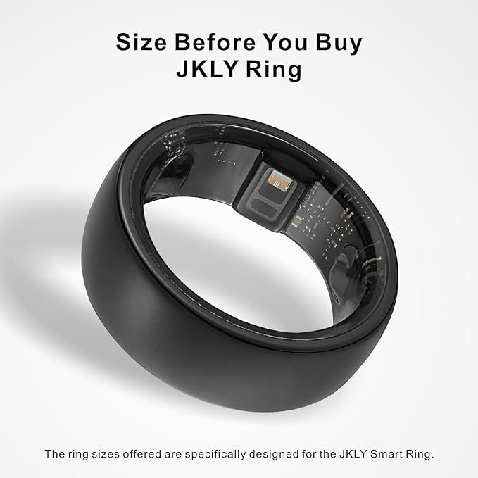Smart Ring, Activity Trackers, Sleep Ring, Fitness Tracking, Stress Tracker, Heart Rate, Meditation, Temperature, Respiratory, No App Subscription, Women, Men, iOS, Android (Black, 13)