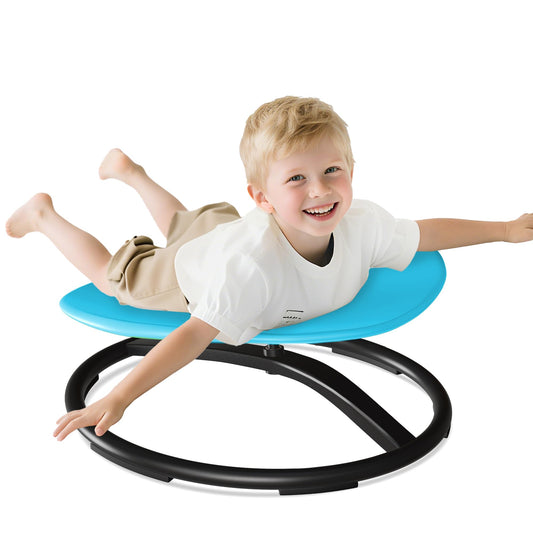 Pterying 21" L × 19" W Large Size Spinning Chair for Autistic Kids, Autism Sensory Products, Sensory Toys Gifts for Kids with Autism & ADHD, Outdoor Toys for Kids Ages 4-8, Azure Rounded Shape