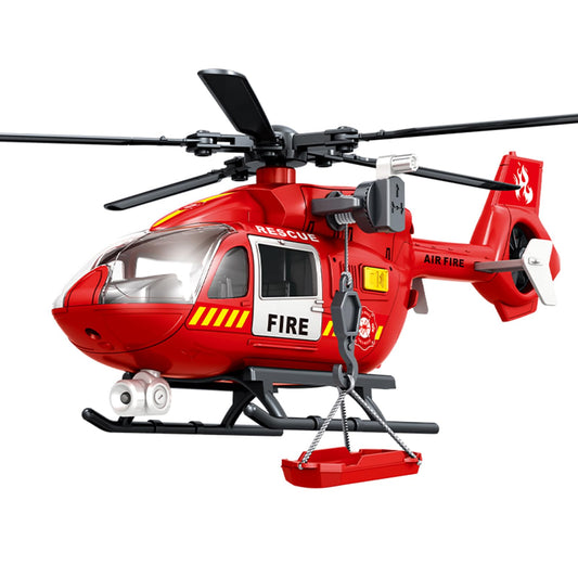 RANHANGQI 15" Rescue Helicopter Toy Light and Sound Rescue Vehicles Toys for Kids Aged 3 Toddler Kids Boys Gifts (Rescue Helicopter)
