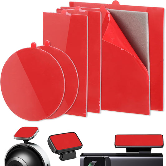 BOXOB 6pcs 3 Heavy Duty Dash Cam Adhesive Pads, Shapes Double-Sided Sticky Pads for Car Dashboard & Windshield High